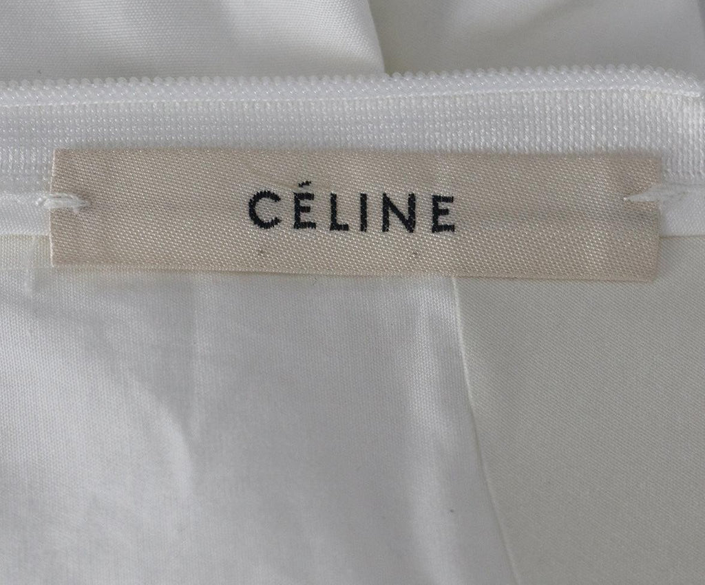 Celine White Ivory Cotton Top sz 4 - Michael's Consignment NYC