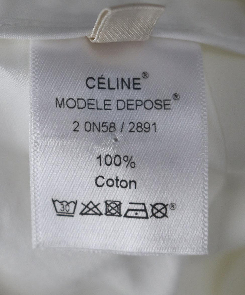 Celine White Ivory Cotton Top sz 4 - Michael's Consignment NYC