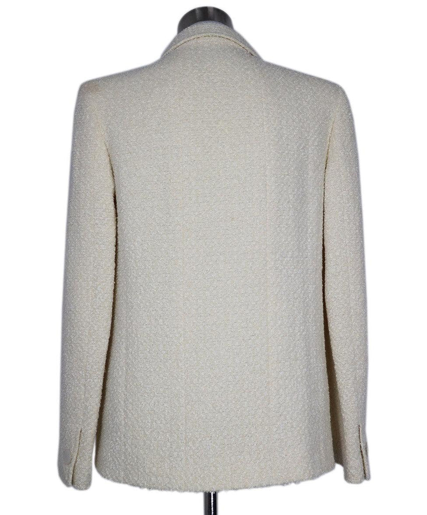 Chanel 1998 Cream & White Tweed Blazer sz 6 - Michael's Consignment NYC