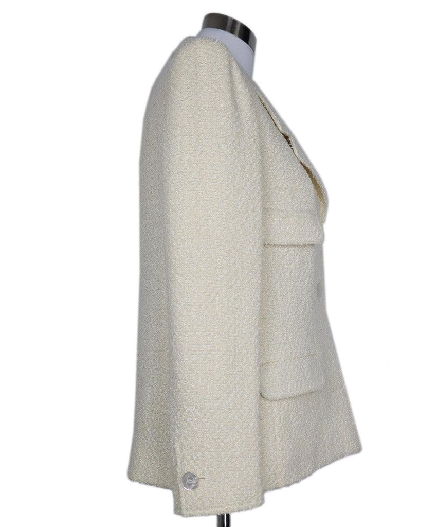 Chanel 1998 Cream & White Tweed Blazer sz 6 - Michael's Consignment NYC