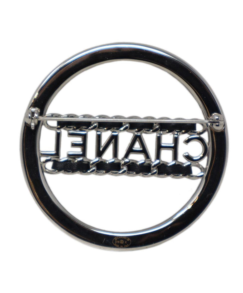 Chanel 2018 Black & Silver Rhinestone Pin - Michael's Consignment NYC