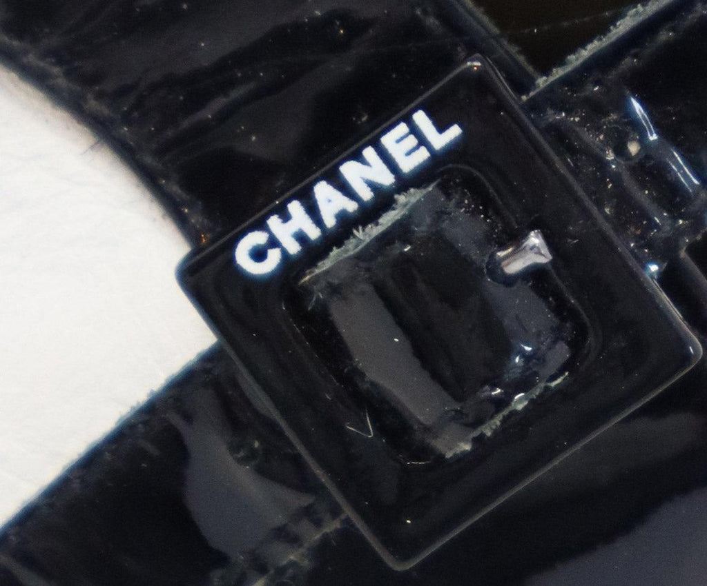 Chanel B&W Patent Leather Booties sz 9.5 - Michael's Consignment NYC