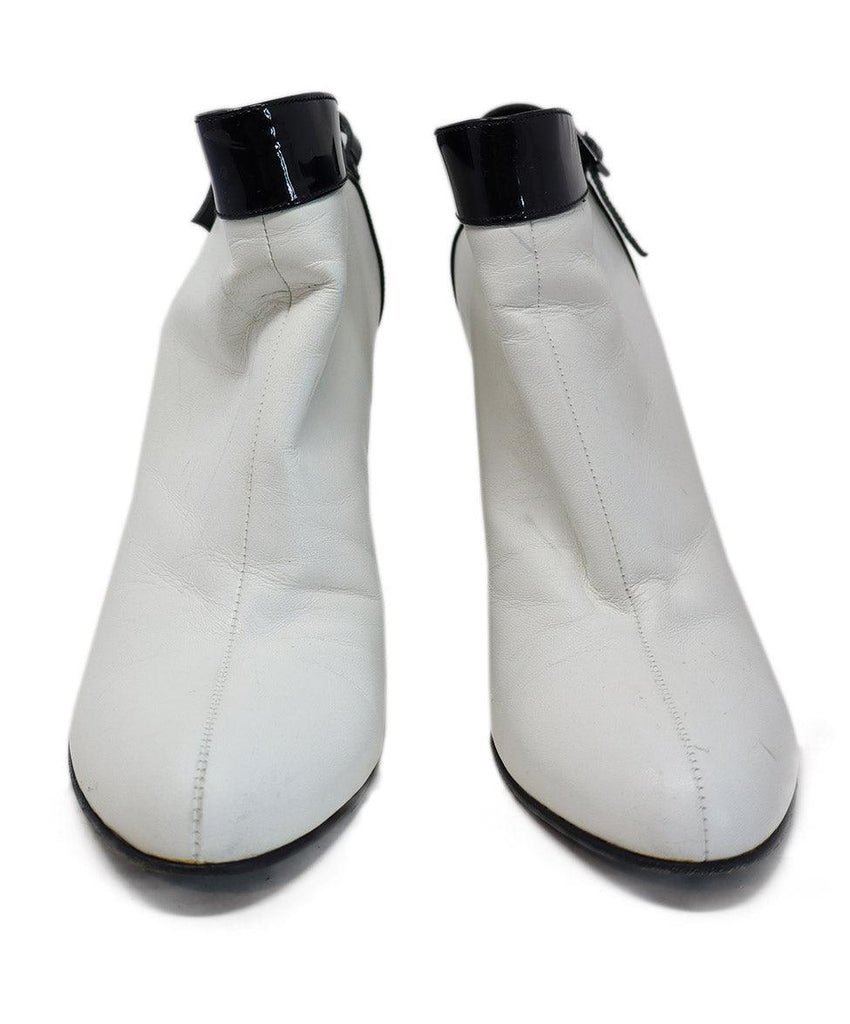 Chanel B&W Patent Leather Booties sz 9.5 - Michael's Consignment NYC