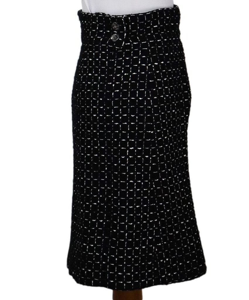 Chanel B&W Wool Tweed Skirt sz 2 - Michael's Consignment NYC
