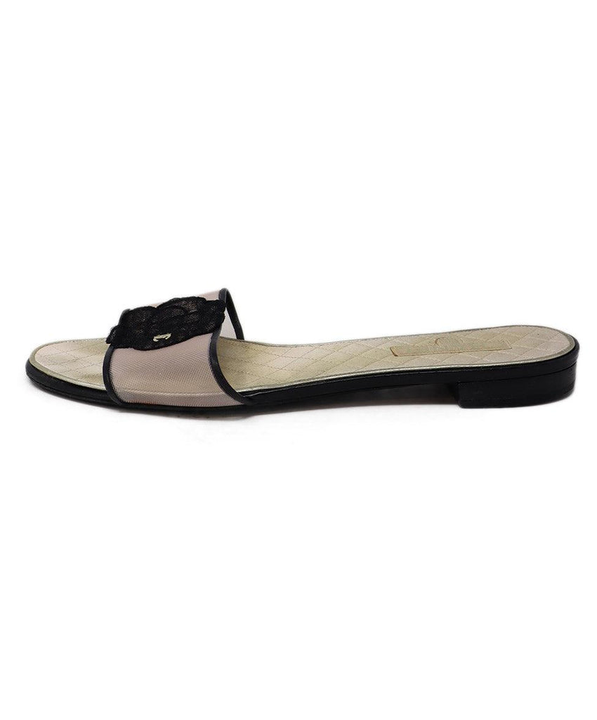 Chanel Black & Pink Mesh Sandals sz 10.5 - Michael's Consignment NYC