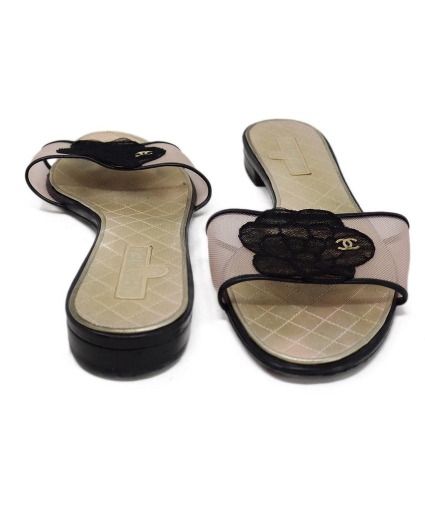 Chanel Black & Pink Mesh Sandals sz 10.5 - Michael's Consignment NYC