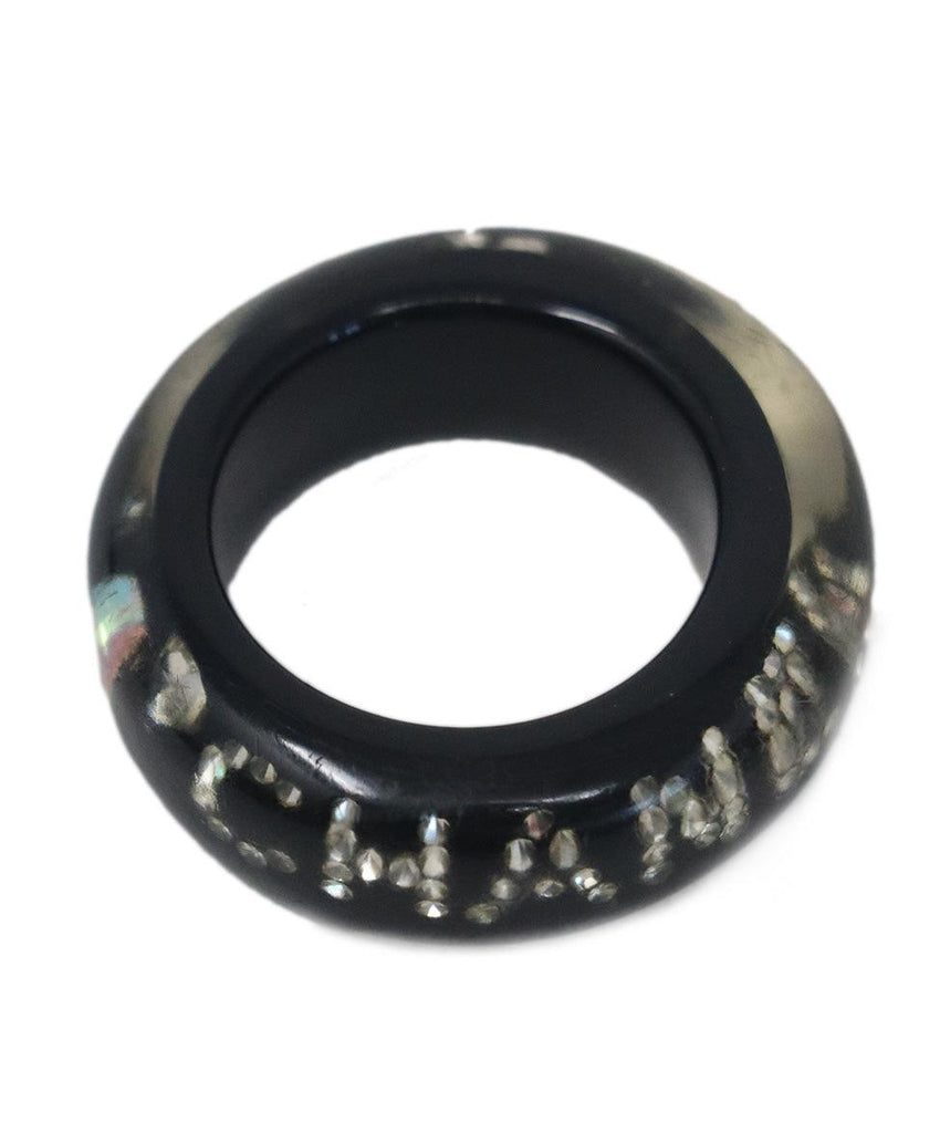 Chanel Black Lucite Ring - Michael's Consignment NYC