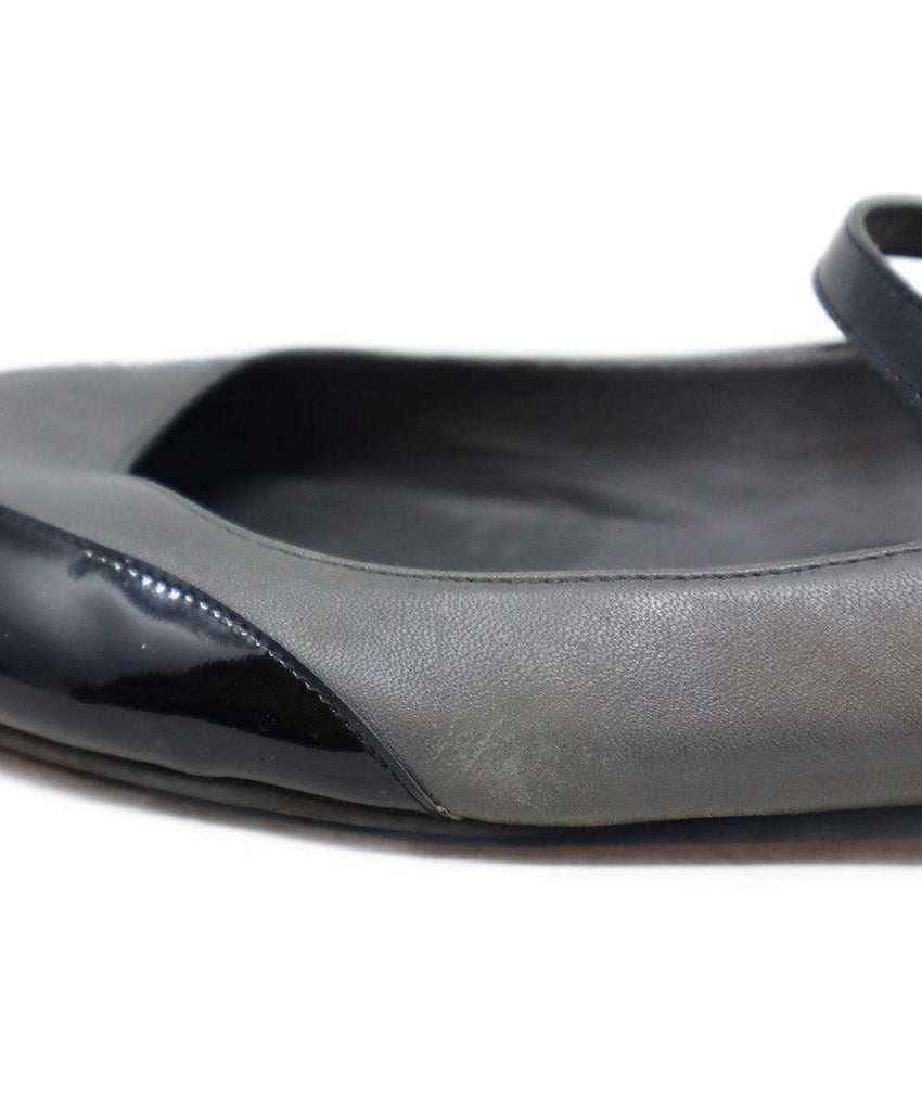 Chanel Black Patent & Grey Leather Shoes sz 11 - Michael's Consignment NYC