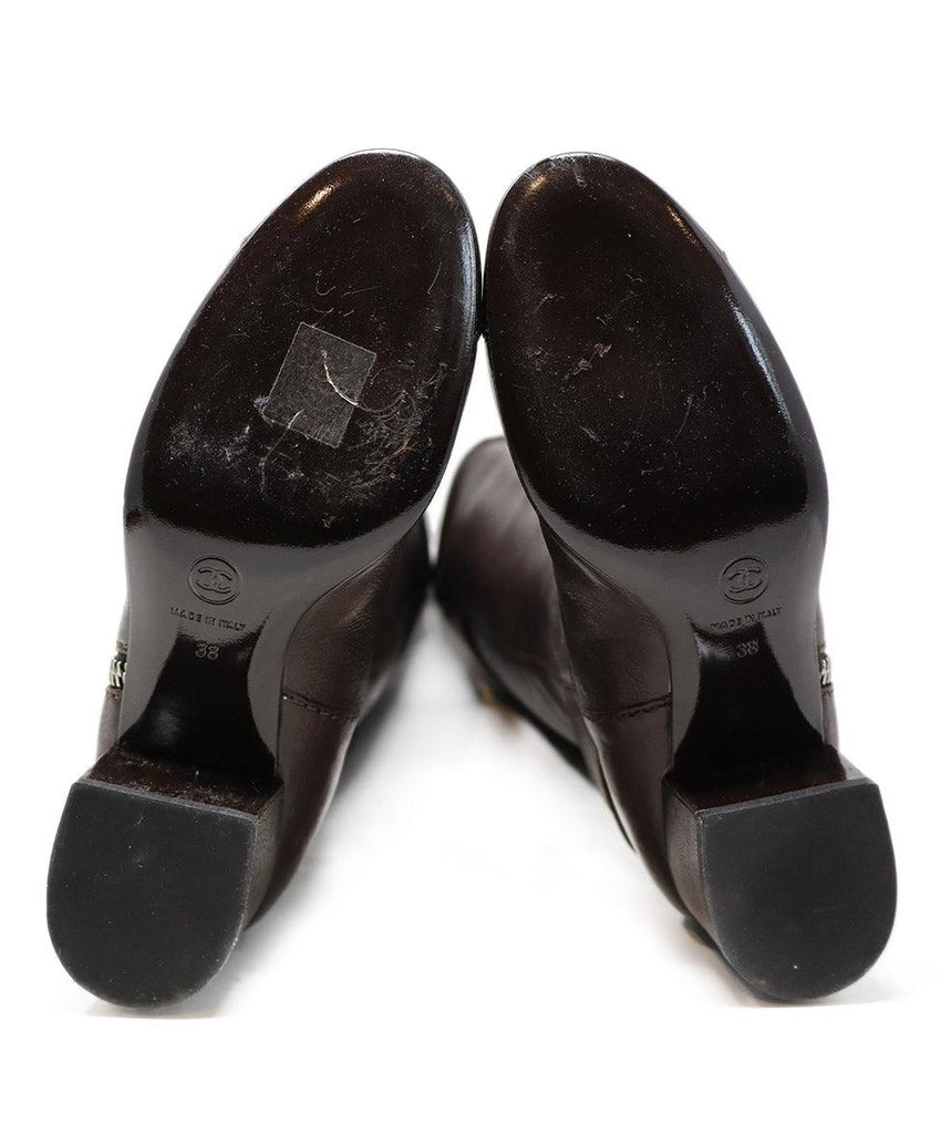 Chanel Brown Leather Tall Boots sz 8 - Michael's Consignment NYC