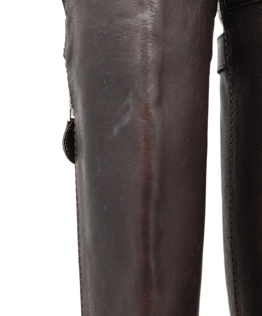 Chanel Brown Leather Tall Boots sz 8 - Michael's Consignment NYC