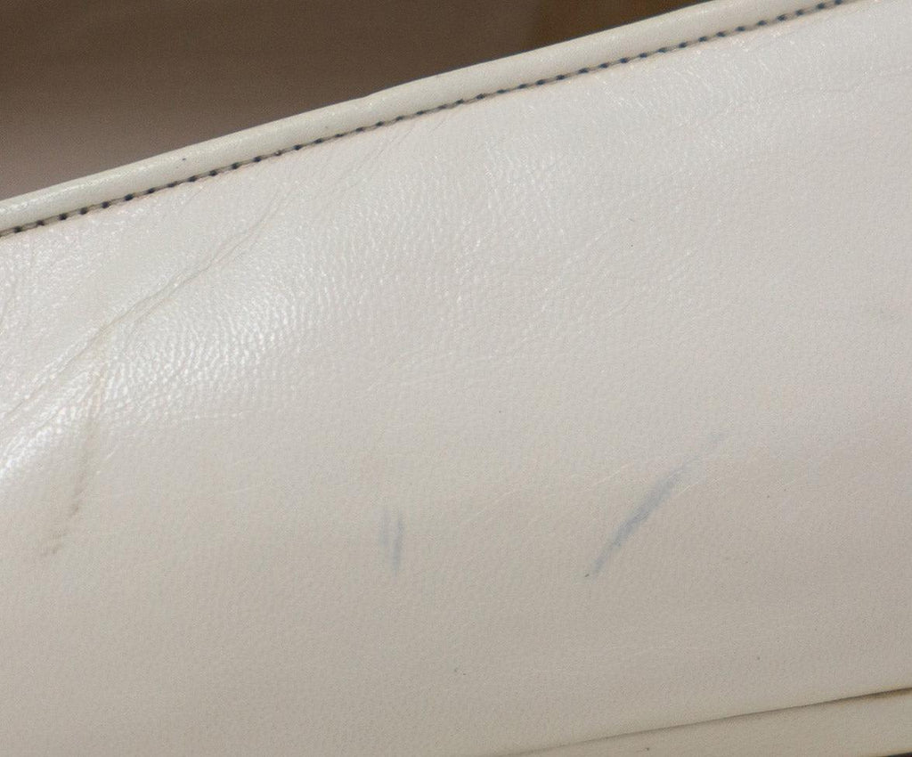 Chanel Ivory & Black Leather Flats sz 8 - Michael's Consignment NYC