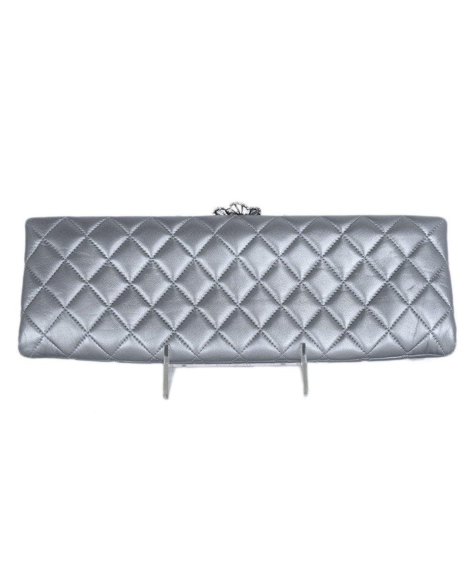 Chanel discount metallic clutch