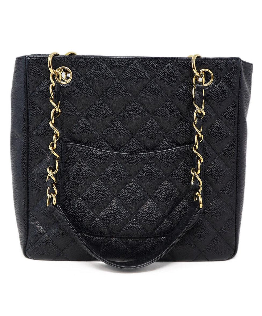 Chanel Vintage Black Caviar Leather Petite Shopper Tote - Michael's Consignment NYC