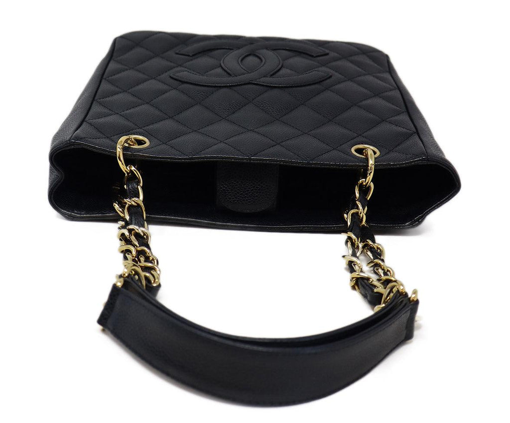 Chanel Vintage Black Caviar Leather Petite Shopper Tote - Michael's Consignment NYC