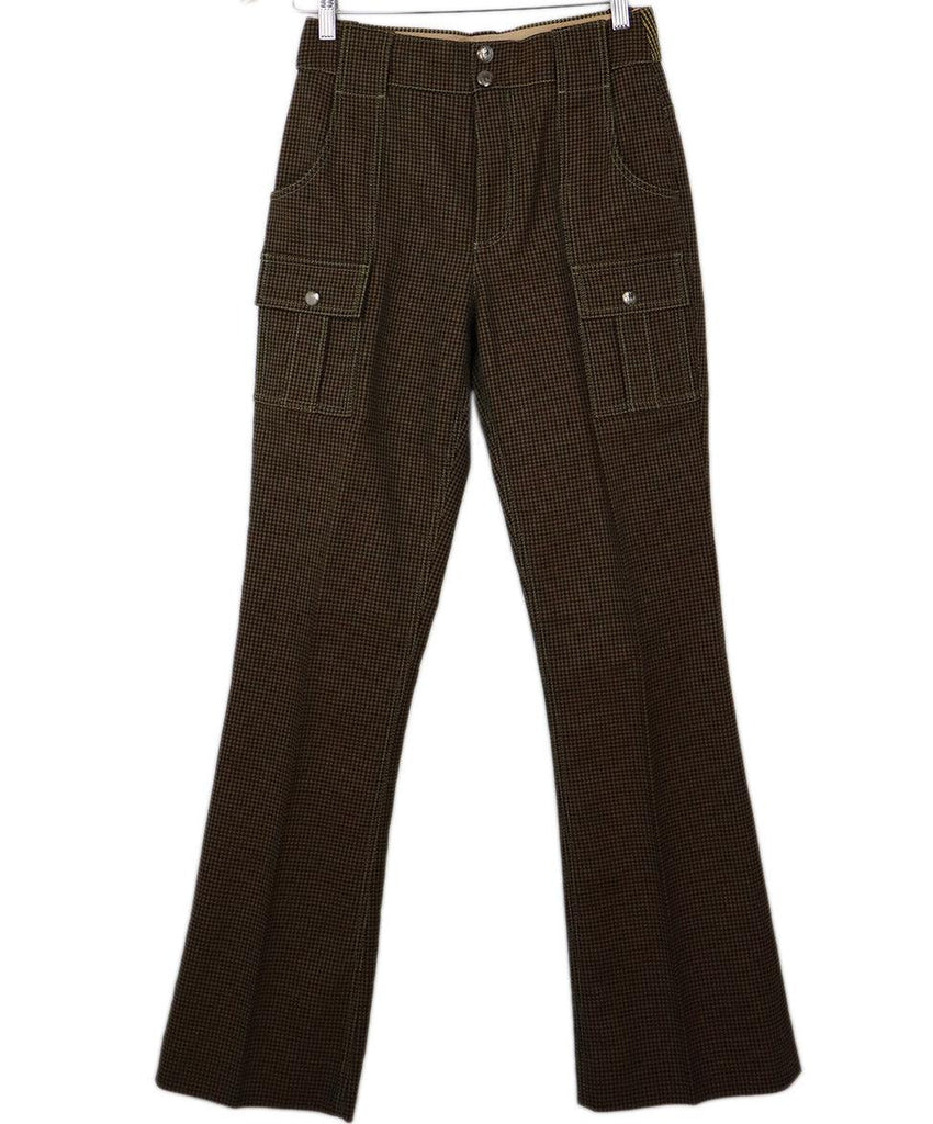 Chloe Green Herringbone Cargo Pants sz 2 - Michael's Consignment NYC