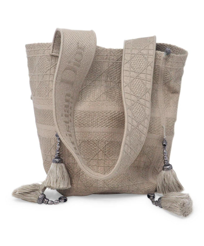 Christian Dior Beige Canvas Shoulder Bag - Michael's Consignment NYC