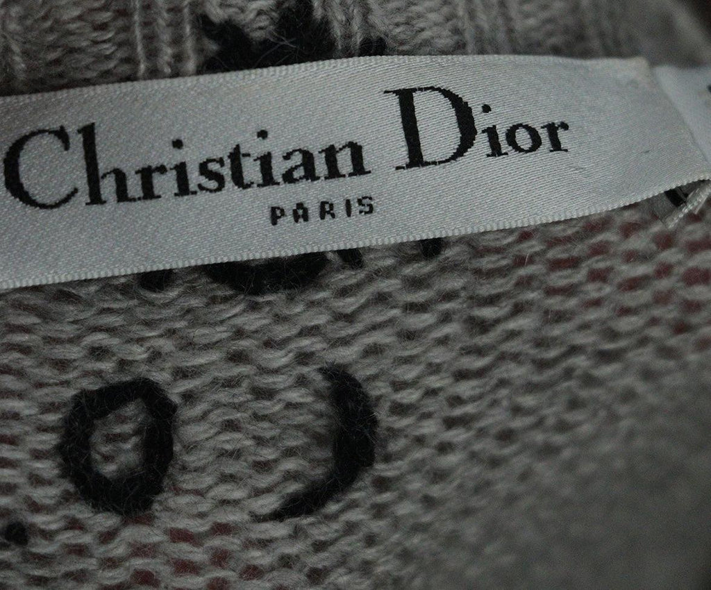Christian Dior Grey & Gold Cashmere Sweater sz 4 - Michael's Consignment NYC