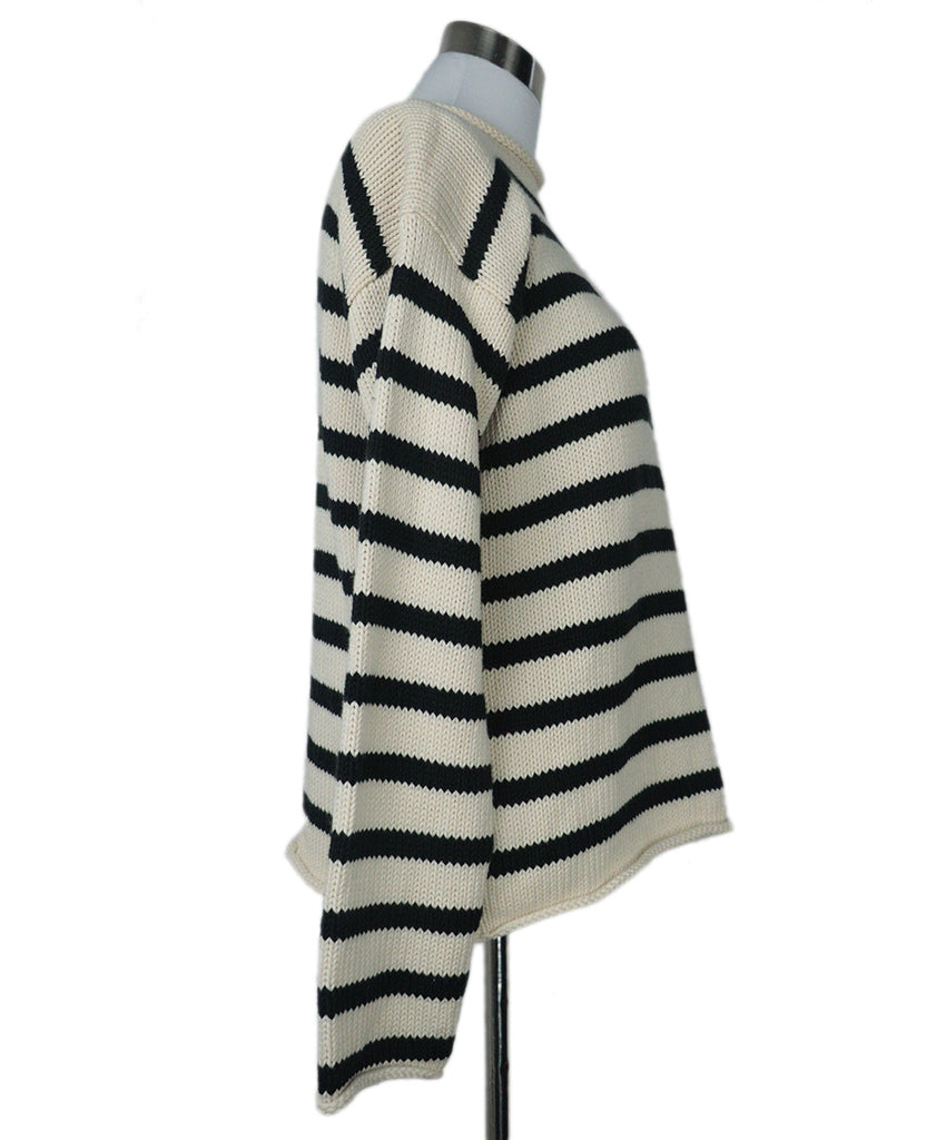 Christian Dior Ivory & Black Striped Sweater sz 12 - Michael's Consignment NYC