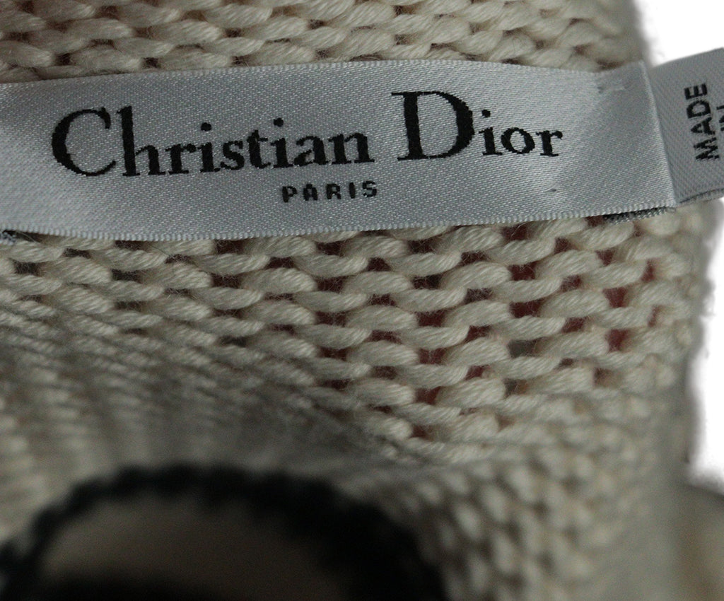 Christian Dior Ivory & Black Striped Sweater sz 12 - Michael's Consignment NYC
