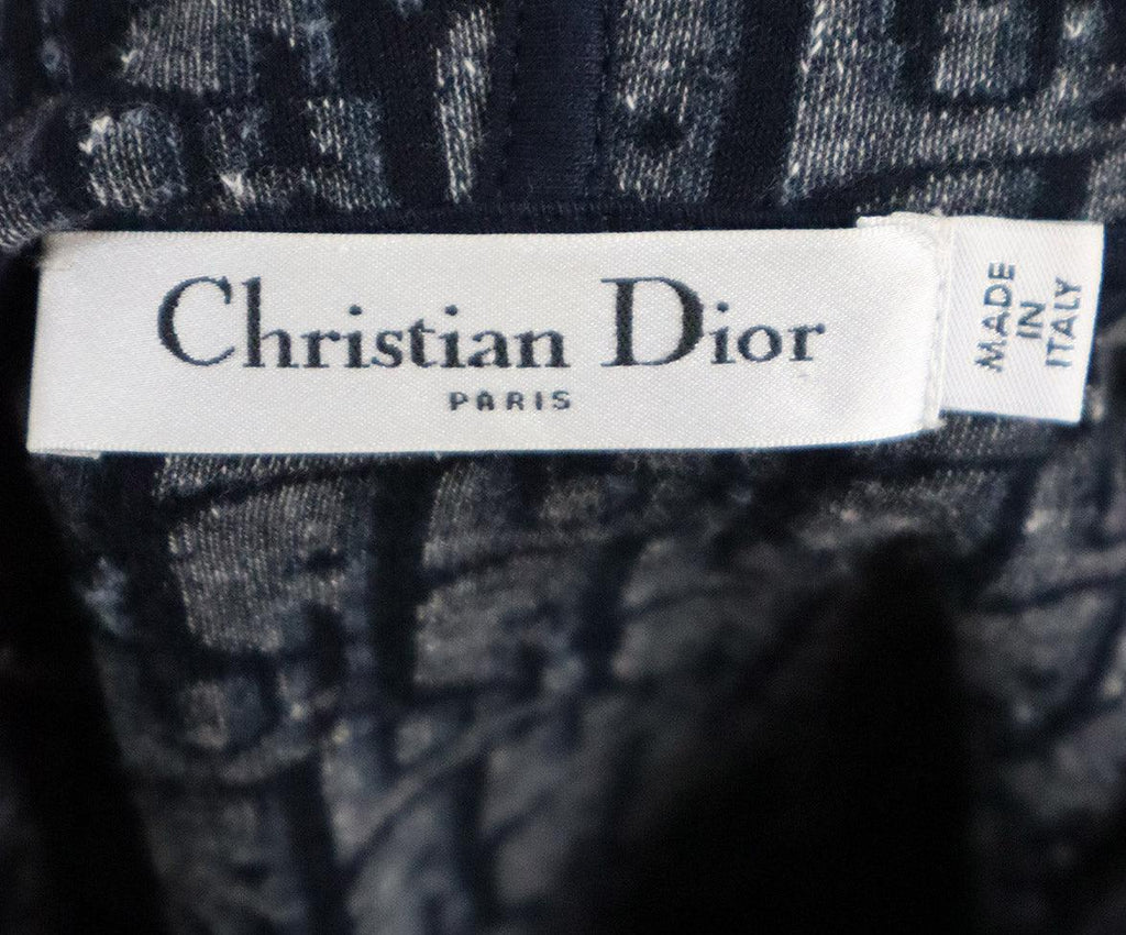 Christian Dior Navy & White Monogram Velour Dress sz 6 - Michael's Consignment NYC