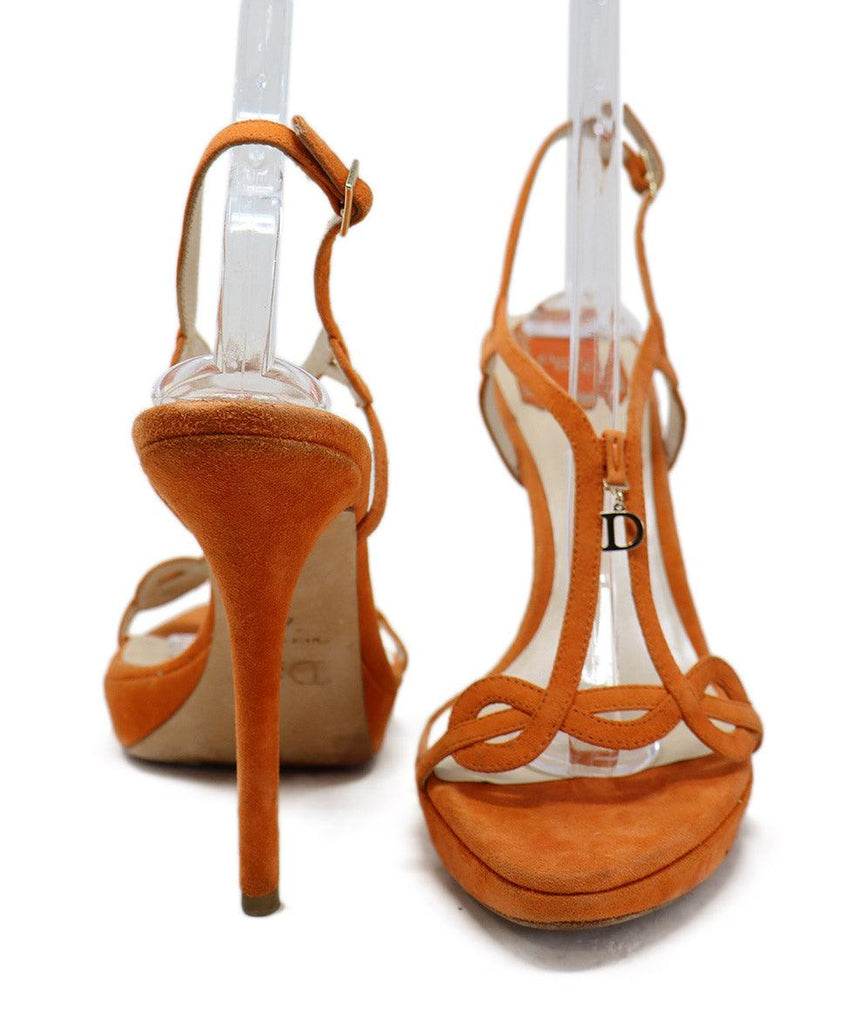 Christian Dior Orange Suede Platform Sandals sz 10 - Michael's Consignment NYC