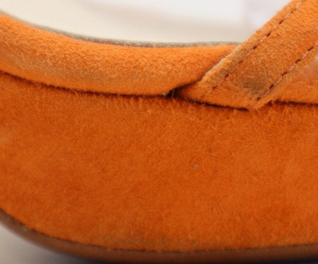 Christian Dior Orange Suede Platform Sandals sz 10 - Michael's Consignment NYC