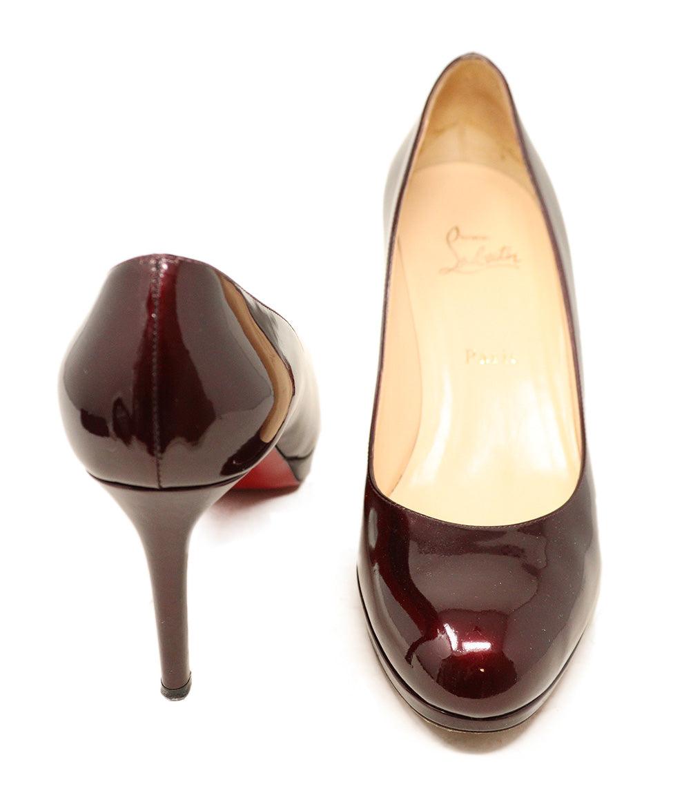 Burgundy sale patent pumps