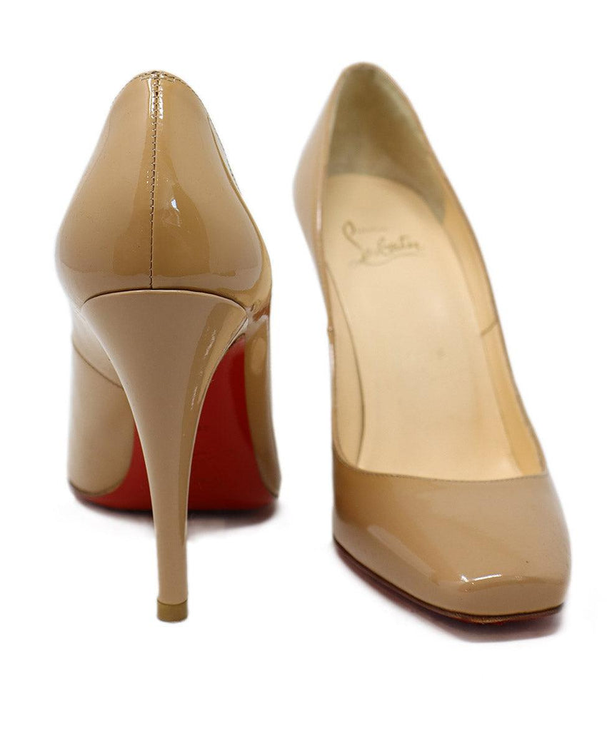 Christian Louboutin Nude Patent Leather Heels sz 6 - Michael's Consignment NYC