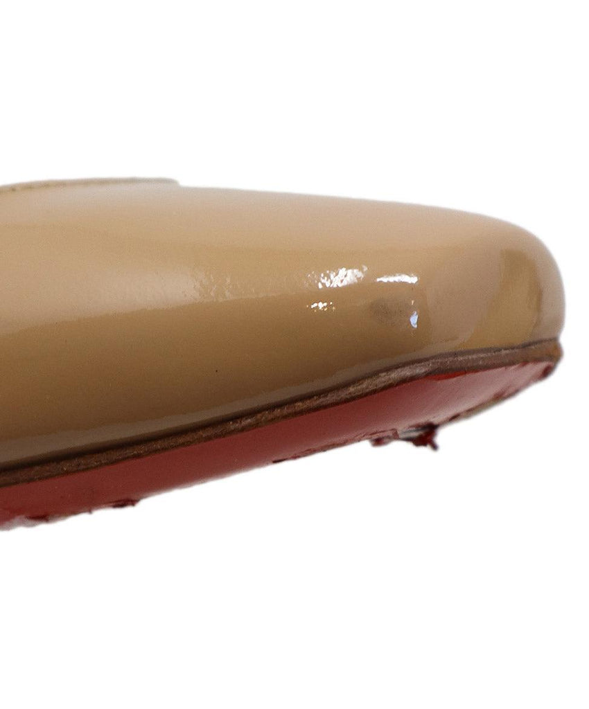 Christian Louboutin Nude Patent Leather Heels sz 6 - Michael's Consignment NYC