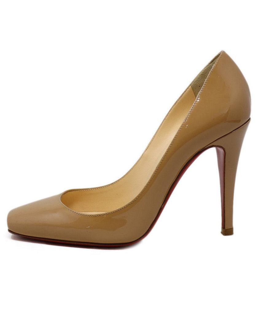 Christian Louboutin Nude Patent Leather Heels sz 6 - Michael's Consignment NYC