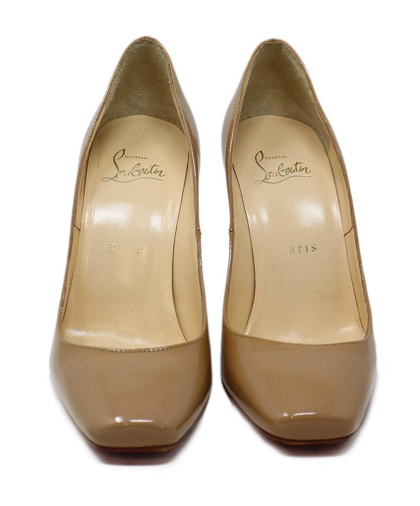 Christian Louboutin Nude Patent Leather Heels sz 6 - Michael's Consignment NYC