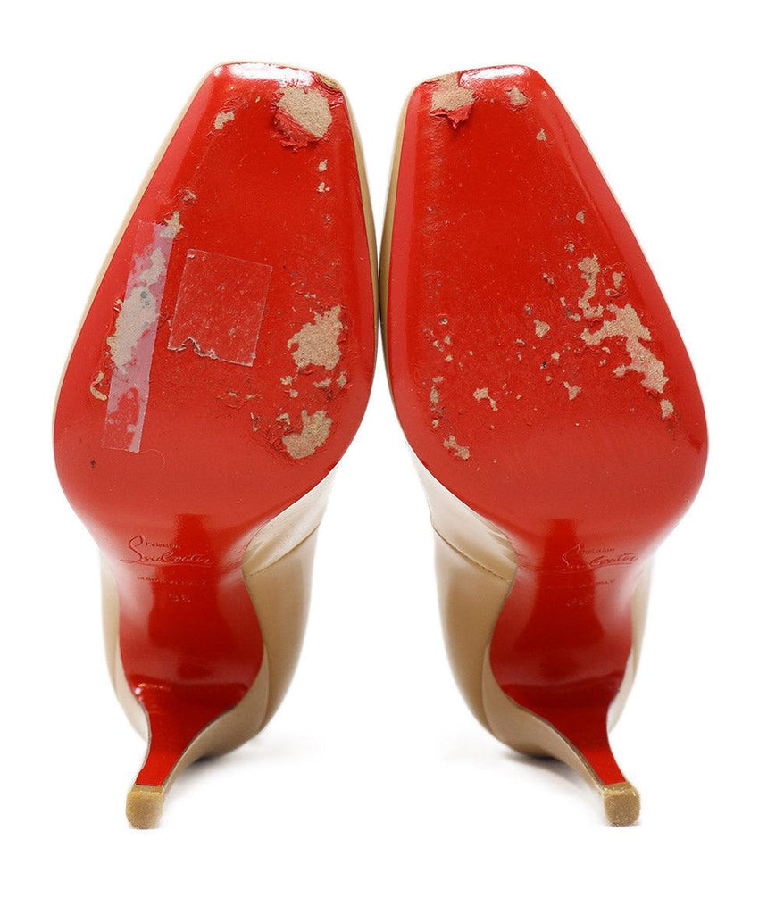 Christian Louboutin Nude Patent Leather Heels sz 6 - Michael's Consignment NYC