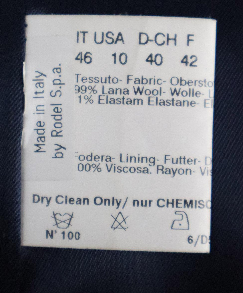 Cinzia Rocca Blue & Grey Wool Coat sz 10 - Michael's Consignment NYC