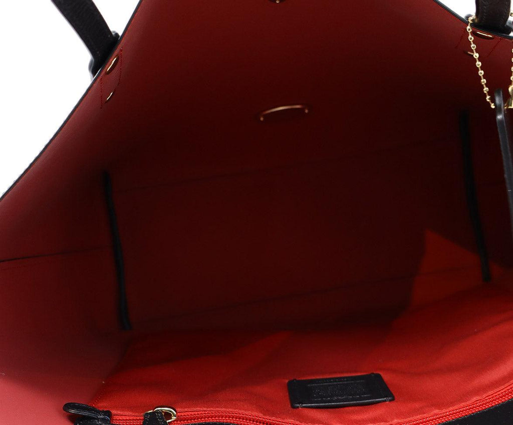 Coach Black Leather Tote - Michael's Consignment NYC