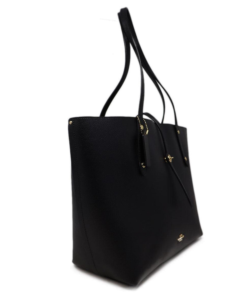 Coach Black Leather Tote - Michael's Consignment NYC