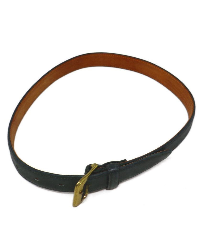 Coach Green Leather & Gold Hardware Belt - Michael's Consignment NYC