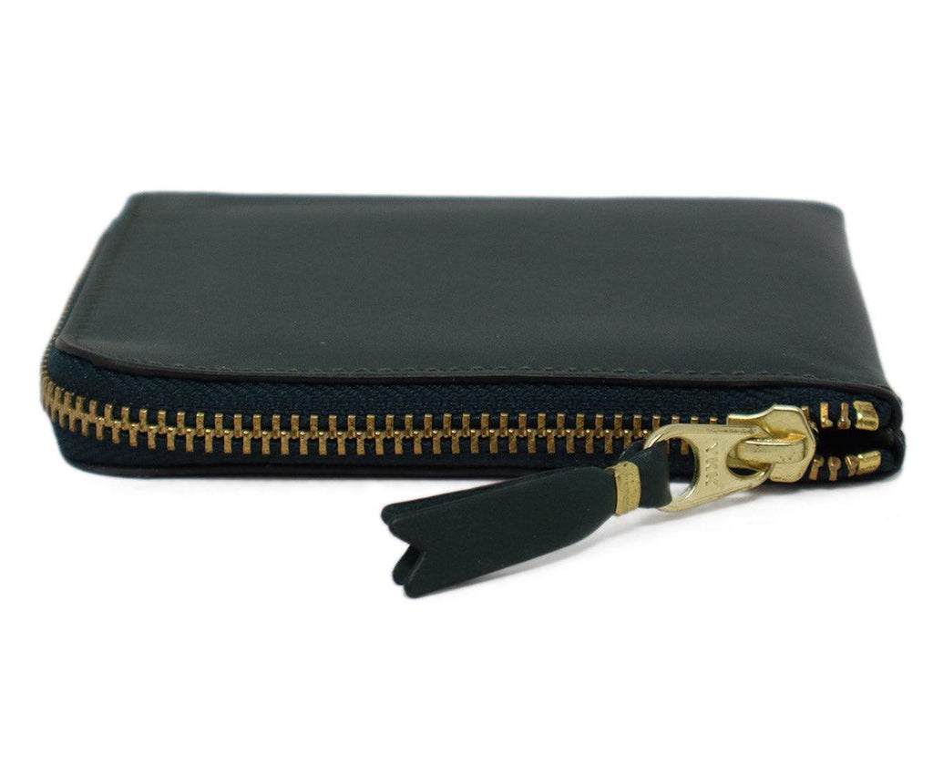 Comme Des Garcons Dark Green Leather Wallet - Michael's Consignment NYC