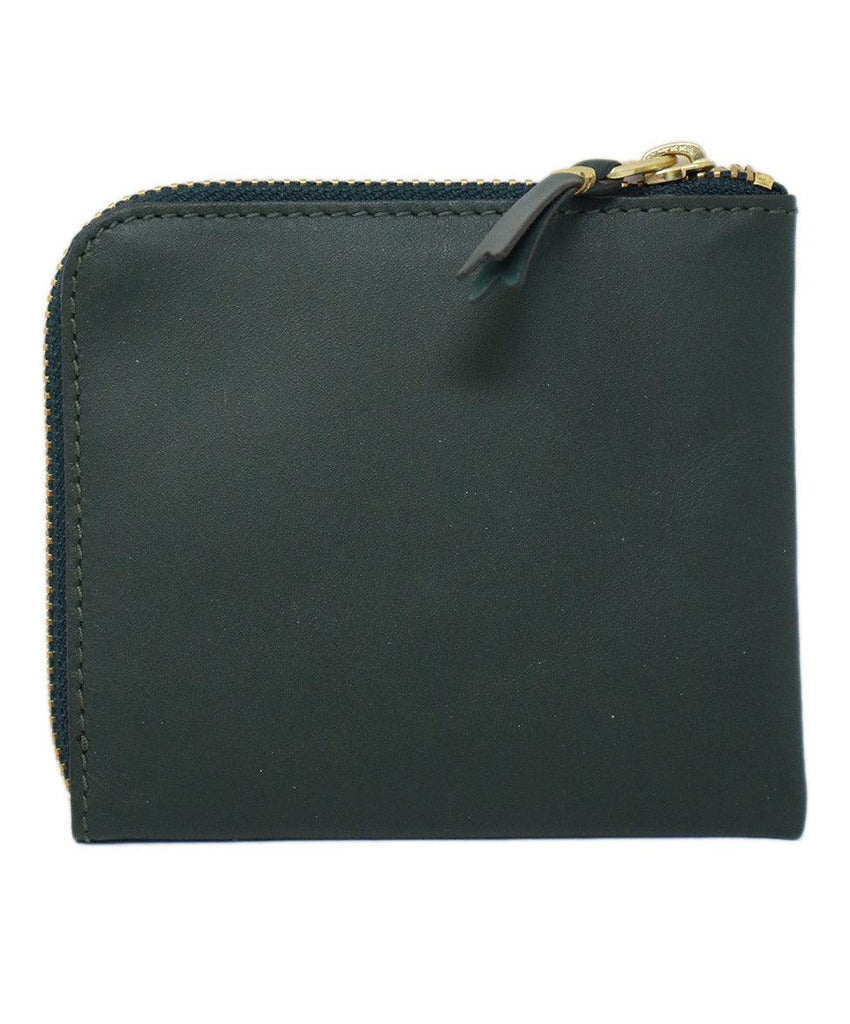 Comme Des Garcons Dark Green Leather Wallet - Michael's Consignment NYC