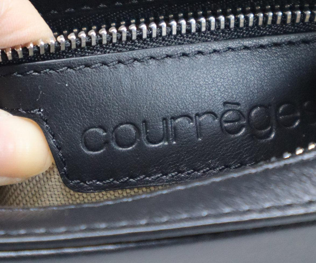 Courreges Black Leather Shoulder Bag - Michael's Consignment NYC