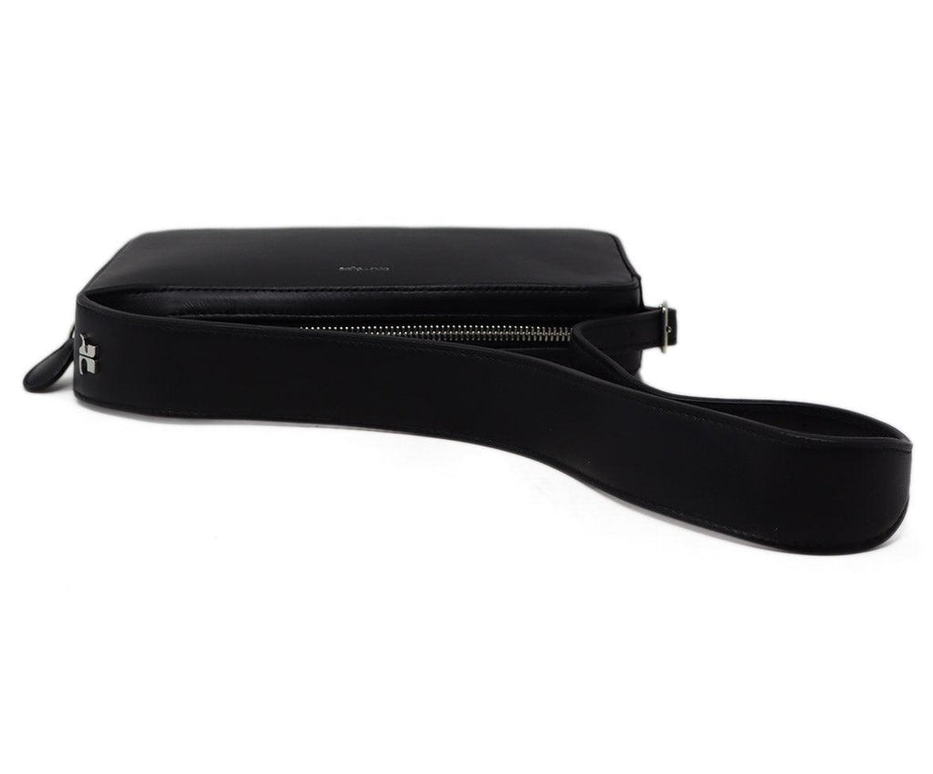 Courreges Black Leather Shoulder Bag - Michael's Consignment NYC