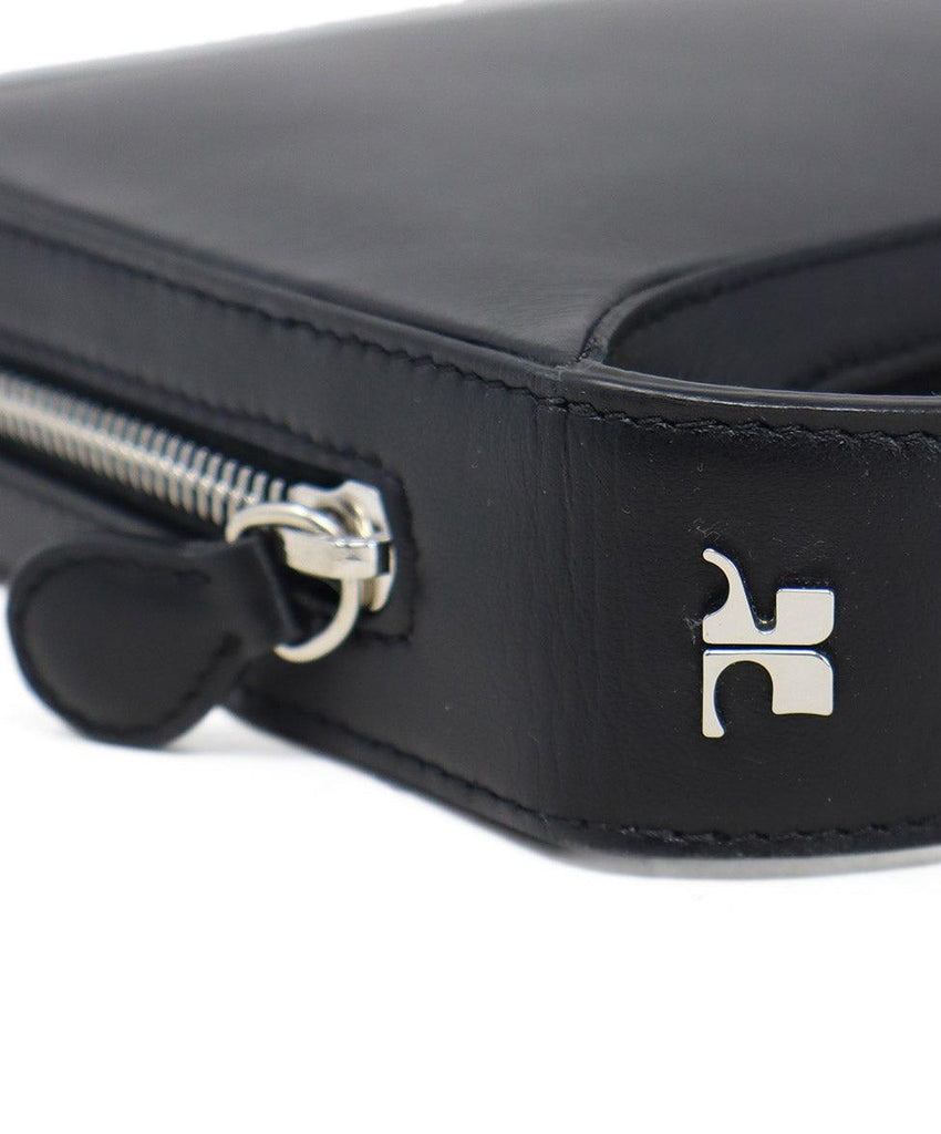 Courreges Black Leather Shoulder Bag - Michael's Consignment NYC