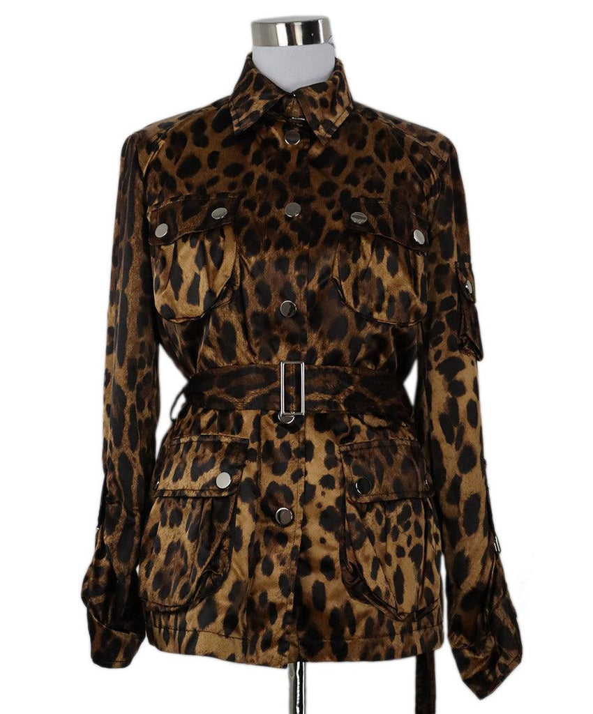 D&G Leopard Print Nylon Jacket sz 8 - Michael's Consignment NYC