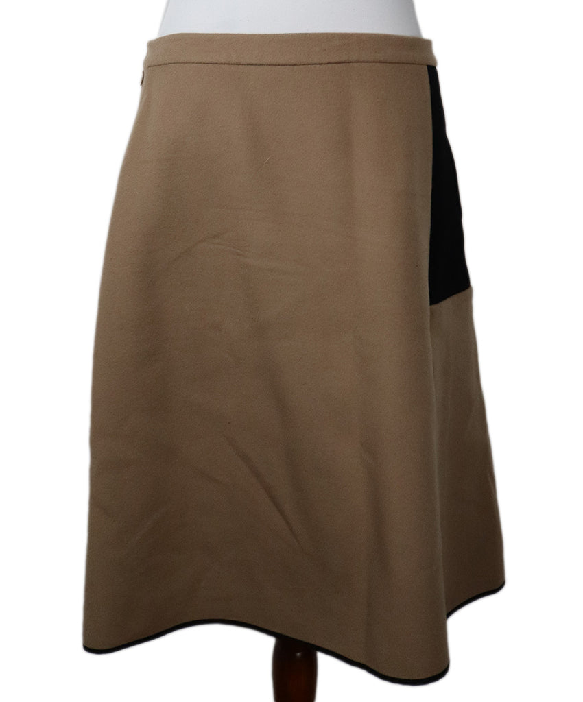 Derek Lam Tan & Black Wool Skirt sz 12 - Michael's Consignment NYC