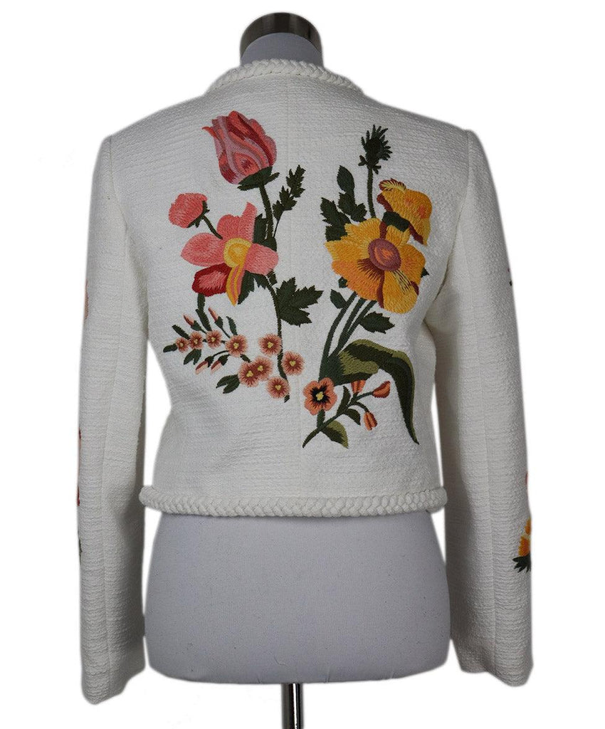 Derek Lam White & Multi Floral Embroidered Jacket sz 10 - Michael's Consignment NYC