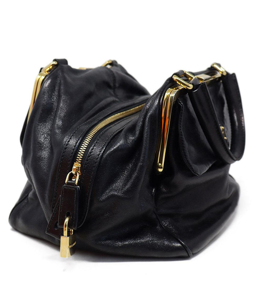 Dolce & Gabbana Black Leather Satchel - Michael's Consignment NYC