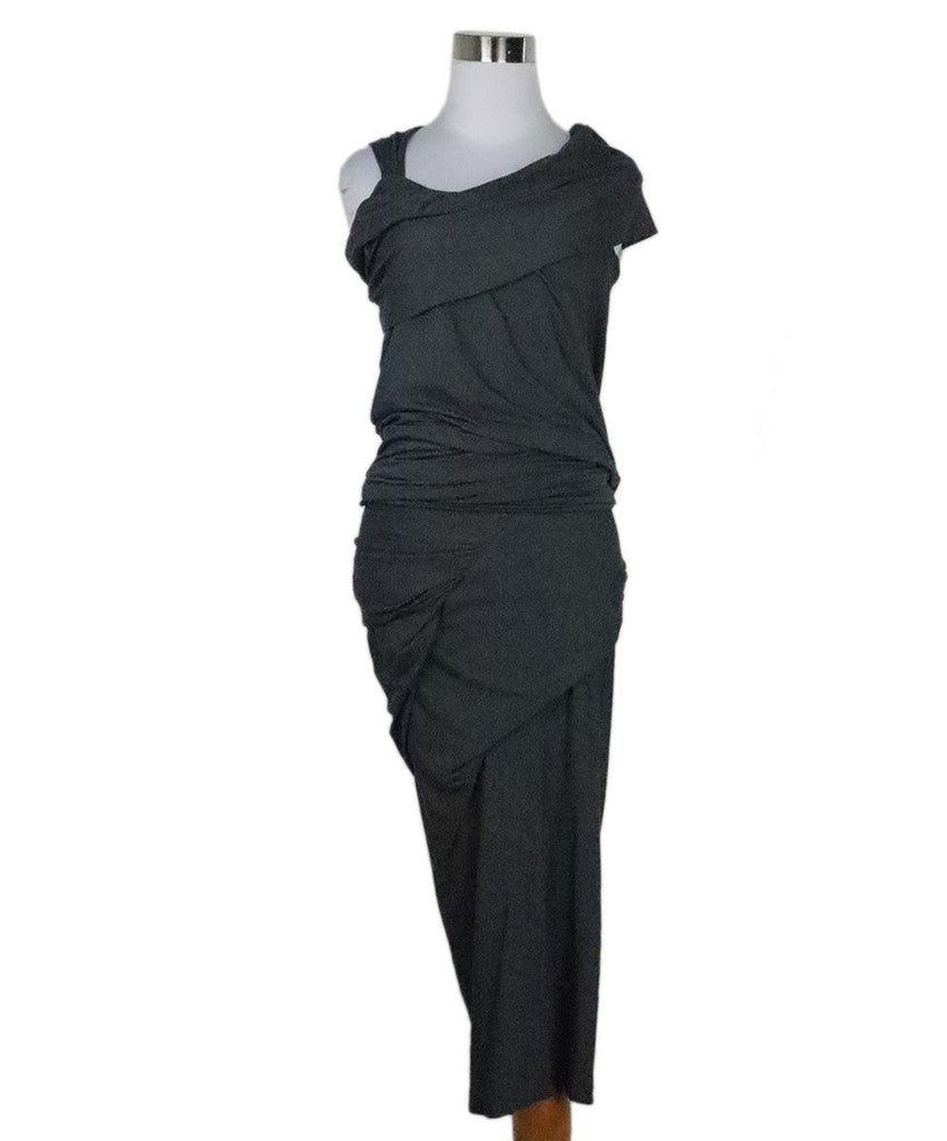 Donna Karan Grey Cotton Skirt Set sz 6 - Michael's Consignment NYC