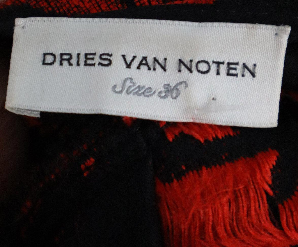 Dries Van Noten Black & Red Embroidered Dress sz 4 - Michael's Consignment NYC