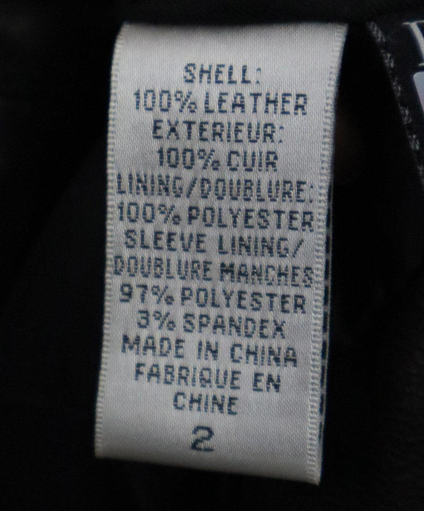 DVF Cropped Black Leather Jacket sz 0 - Michael's Consignment NYC