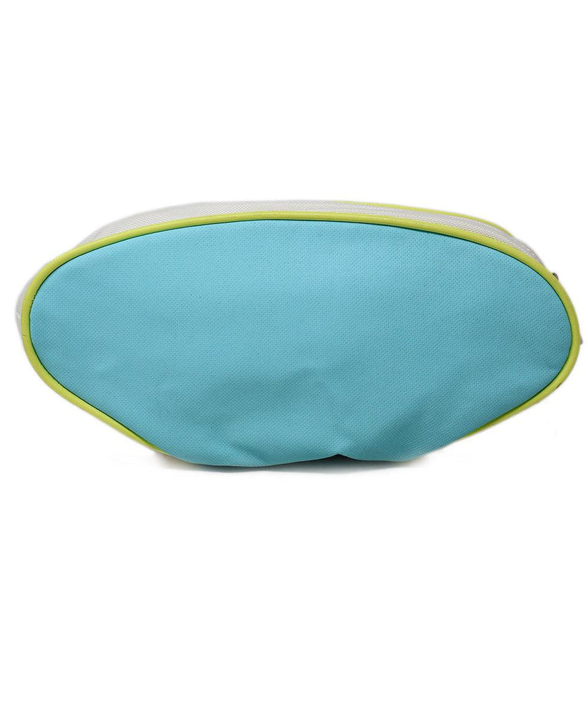 Emilio Pucci Aqua & White Print Cosmetic Bag - Michael's Consignment NYC
