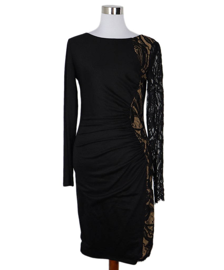 Emilio Pucci Black & Tan Lace Dress sz 6 - Michael's Consignment NYC